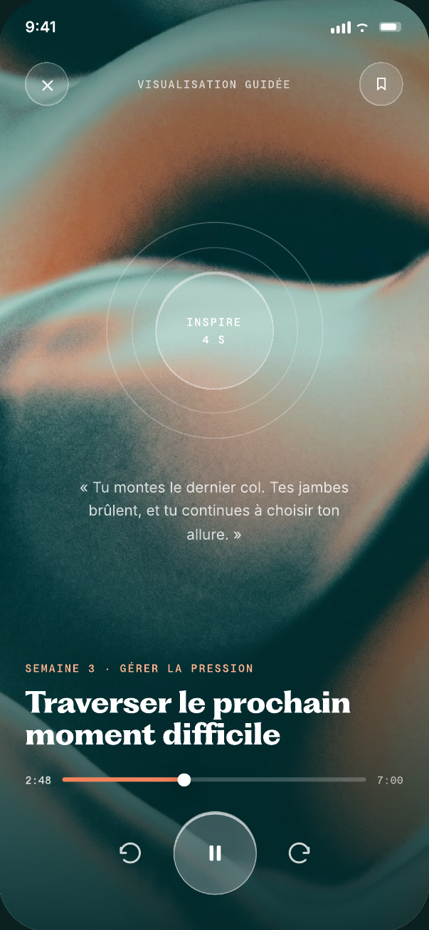 Lecteur audio d'une visualisation guidée Kairn